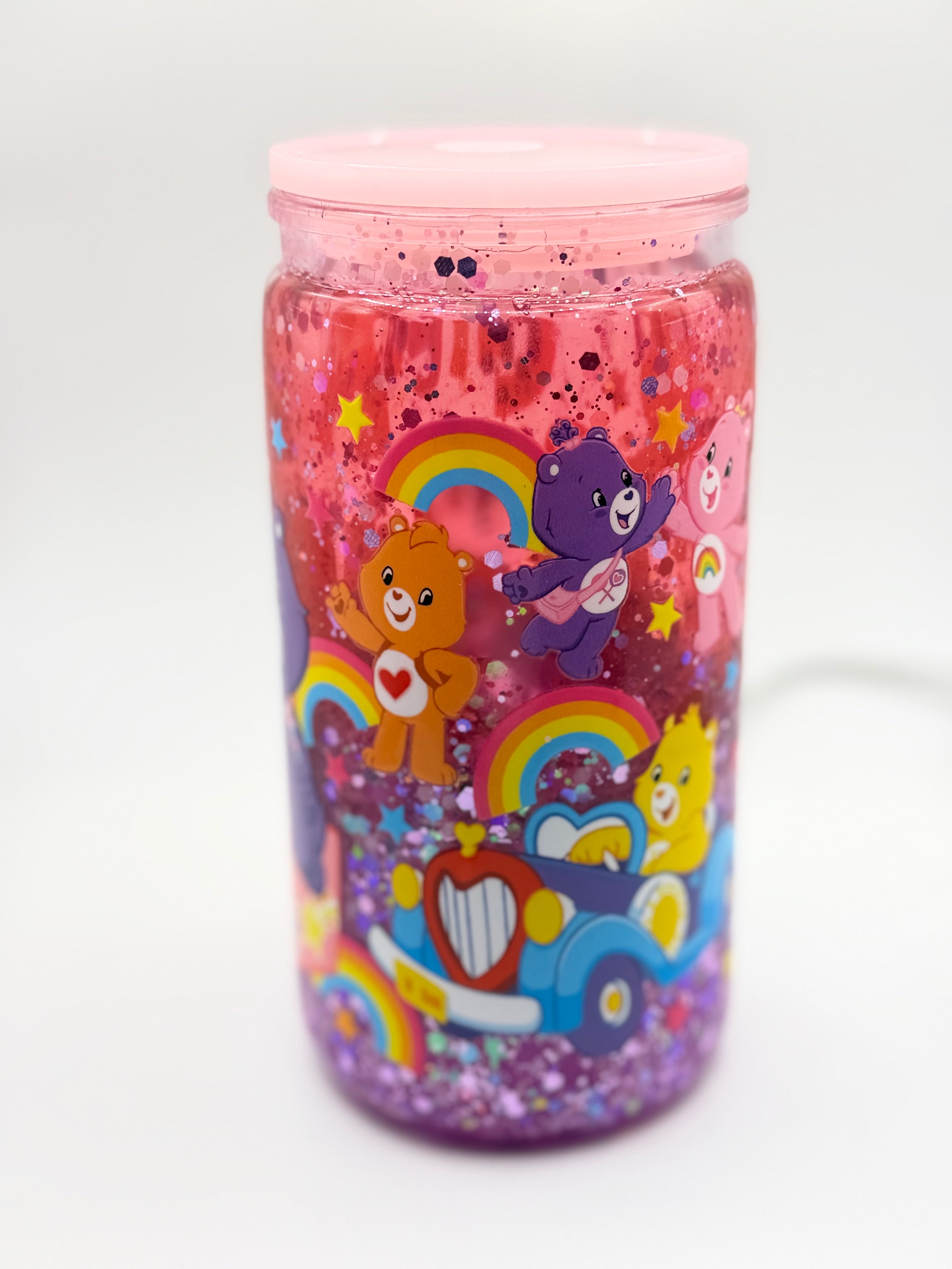 16 oz Care Bears snow globe cup