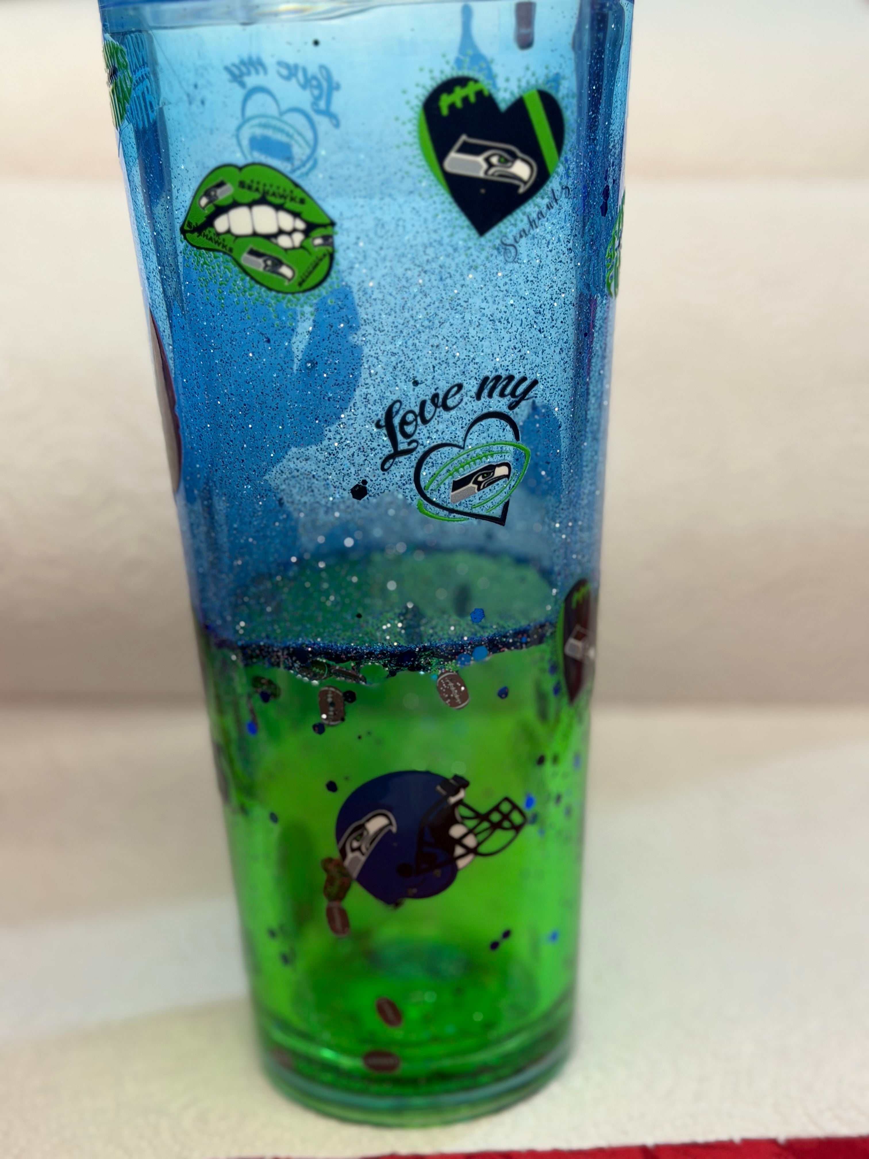 24 oz Sti-ch Sea-Hawks lava cup