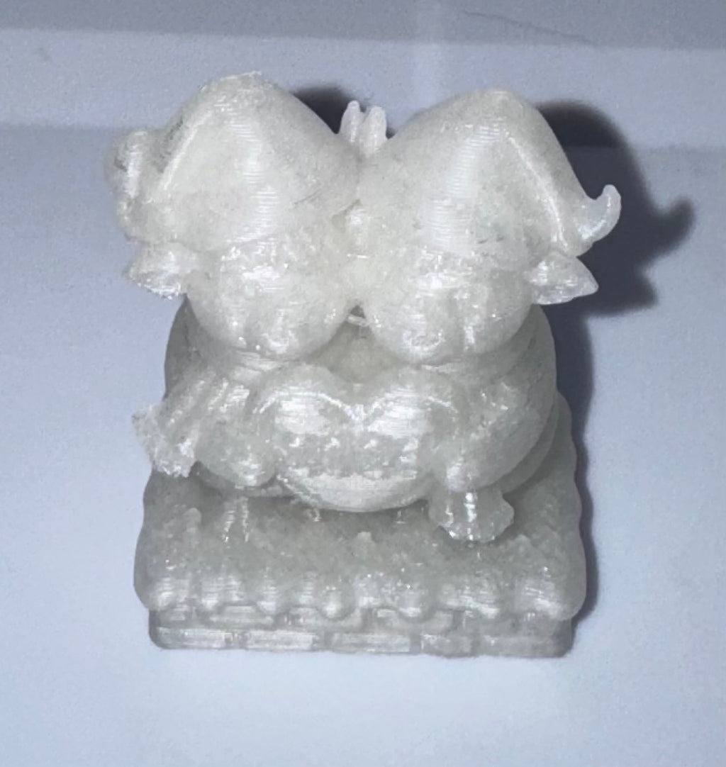 3D Highland Cow Couple White/Glow in the dark