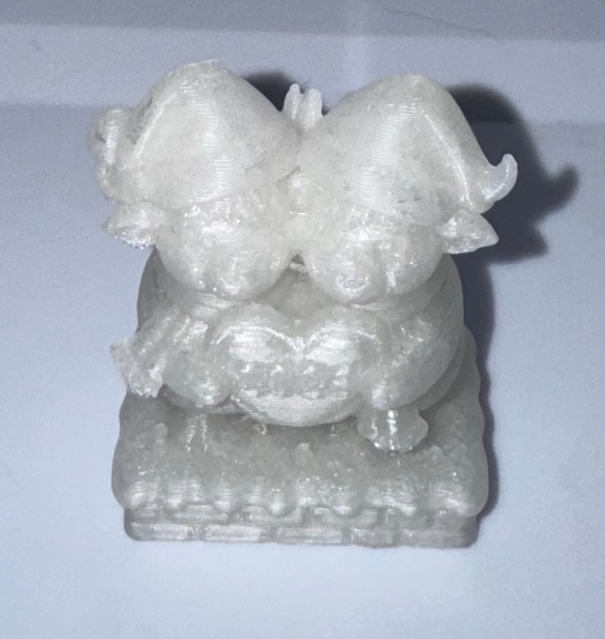 3D Highland Cow Couple White/Glow in the dark