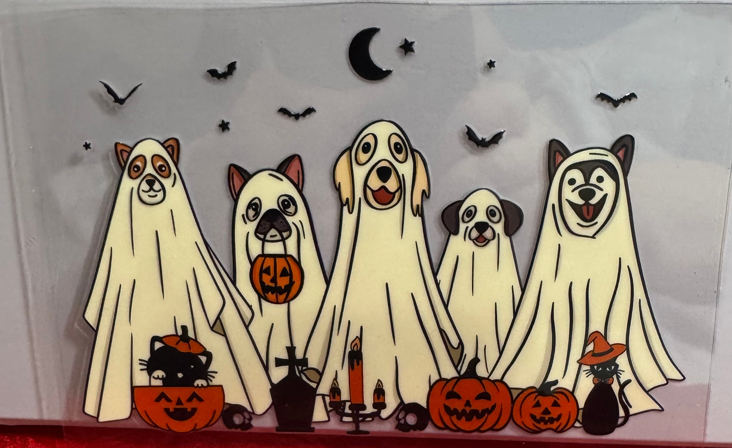 Dog ghost decal