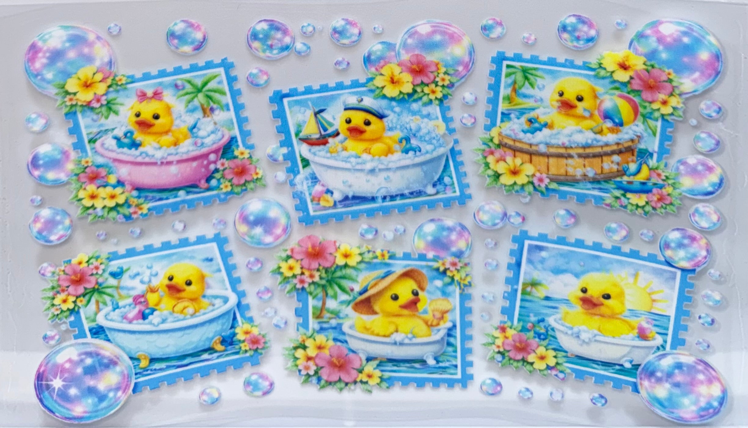Ducks in bathtub wrap