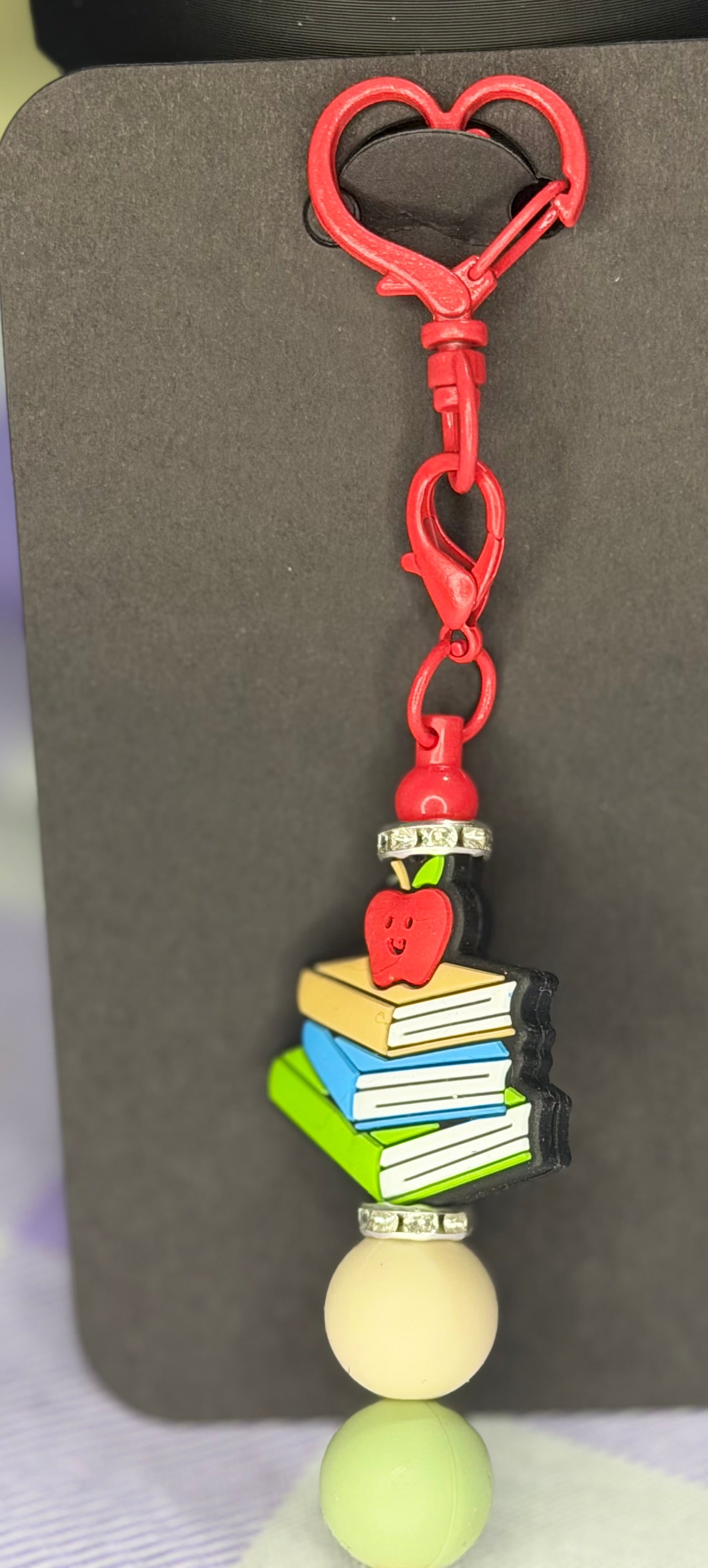 Teacher beaded key chain