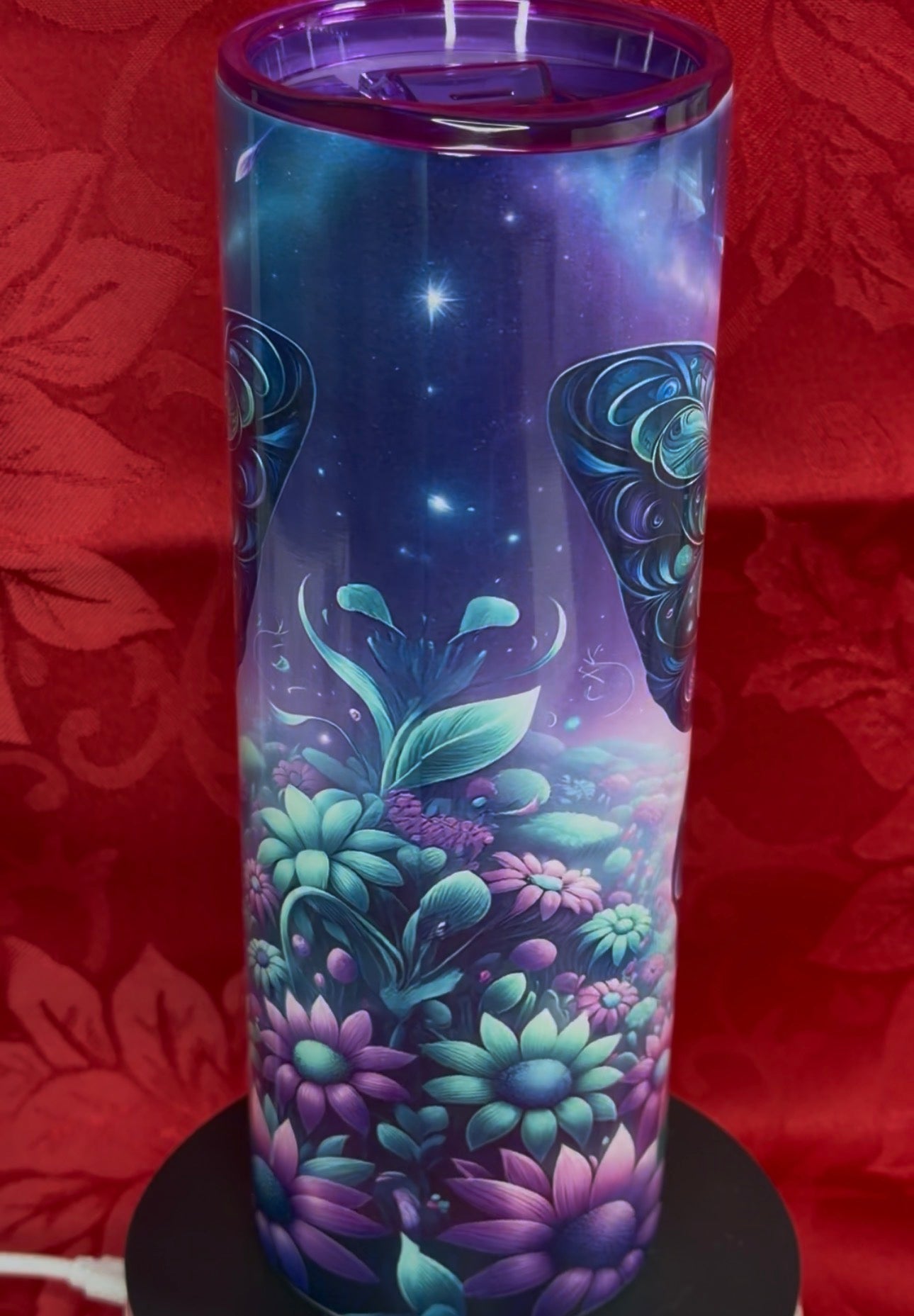 Teal Butterfly stainless tumbler