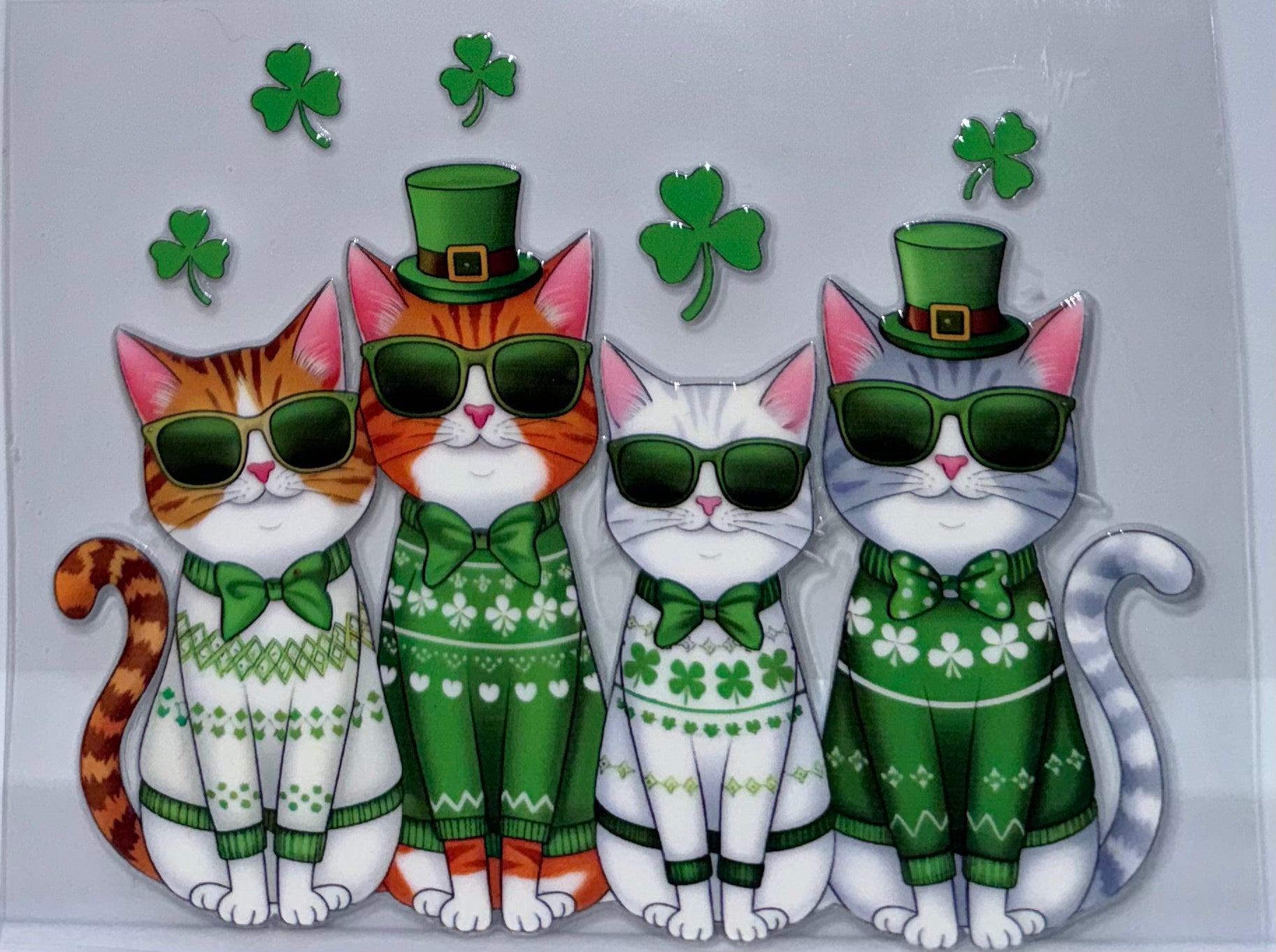 St Patrick’s day Cats decal