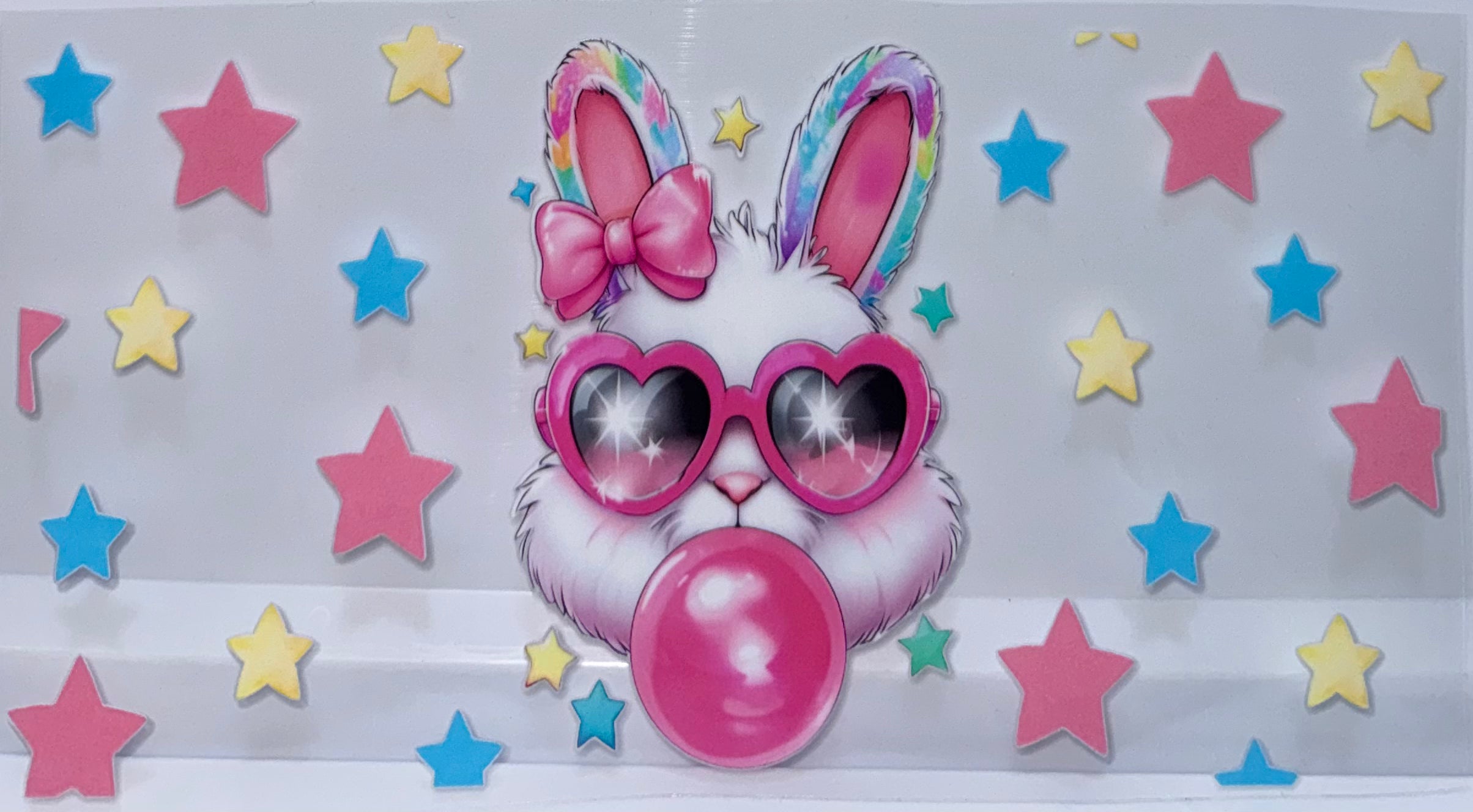 Bunny Blowing Bubble wrap