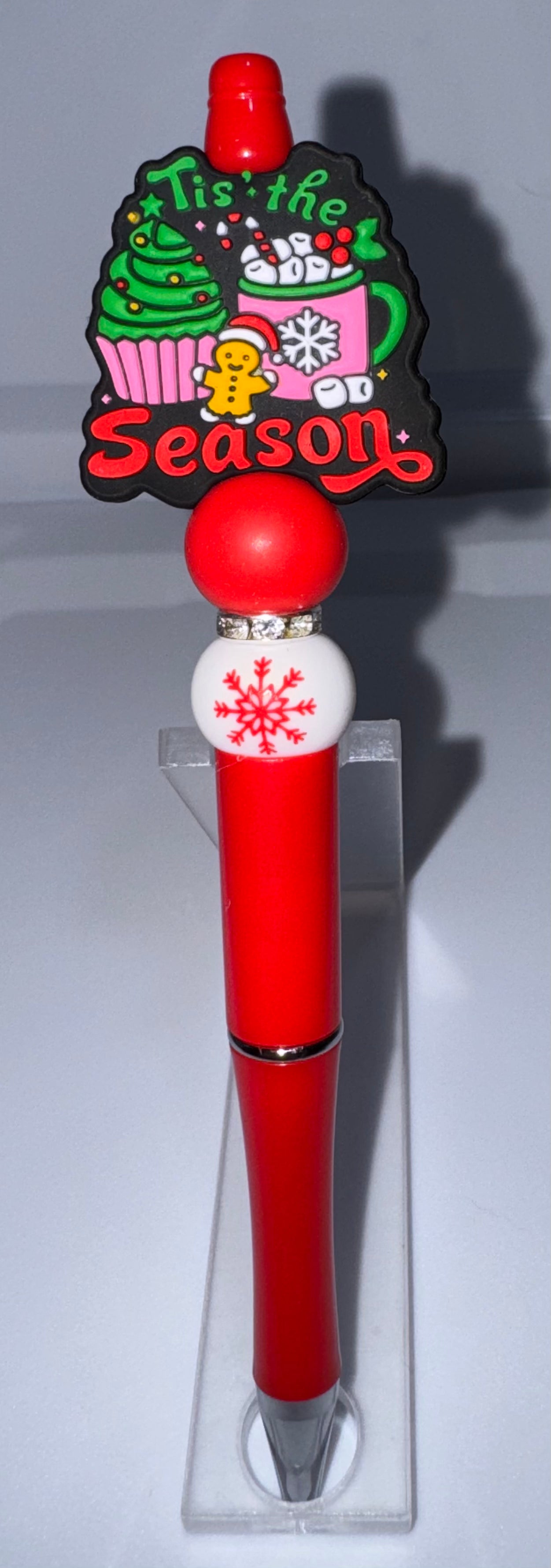Tis the Season Christmas Beaded pen