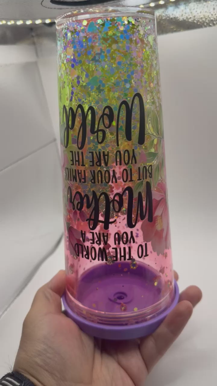 24 oz To The World You are a Mother snow globe cup