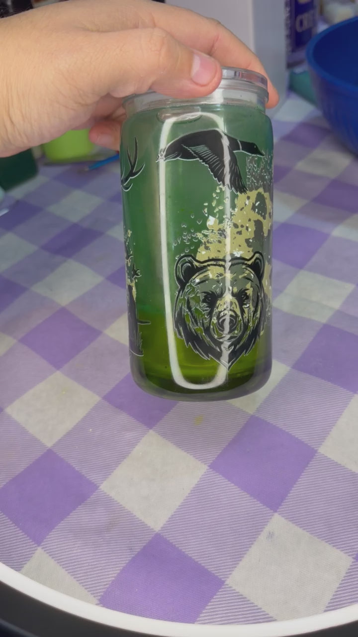 16 oz I’d Rather be Hunting Lava snow globe cup