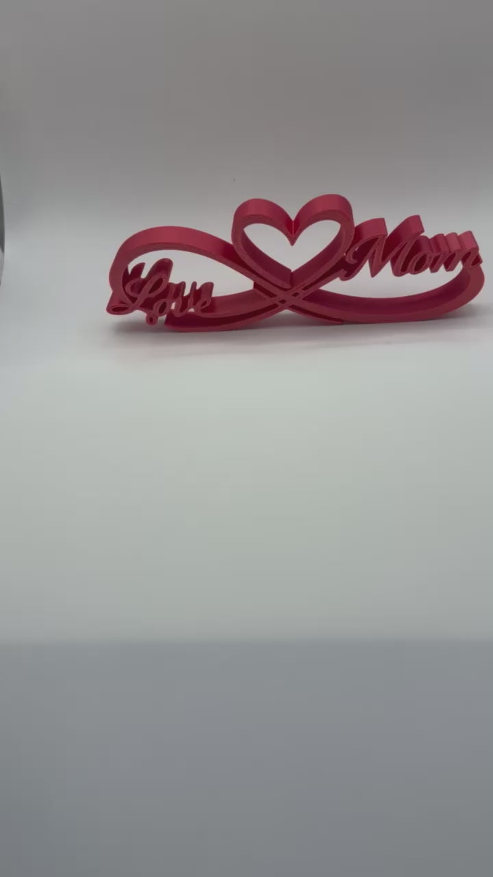 3D Printed Love Mom Heart
