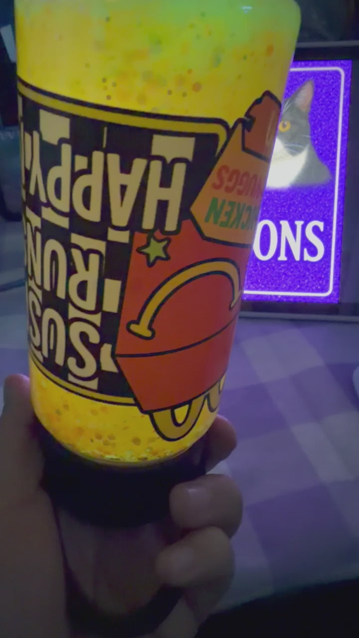 10 oz Suspect runs on Happy Meal snow globe cup