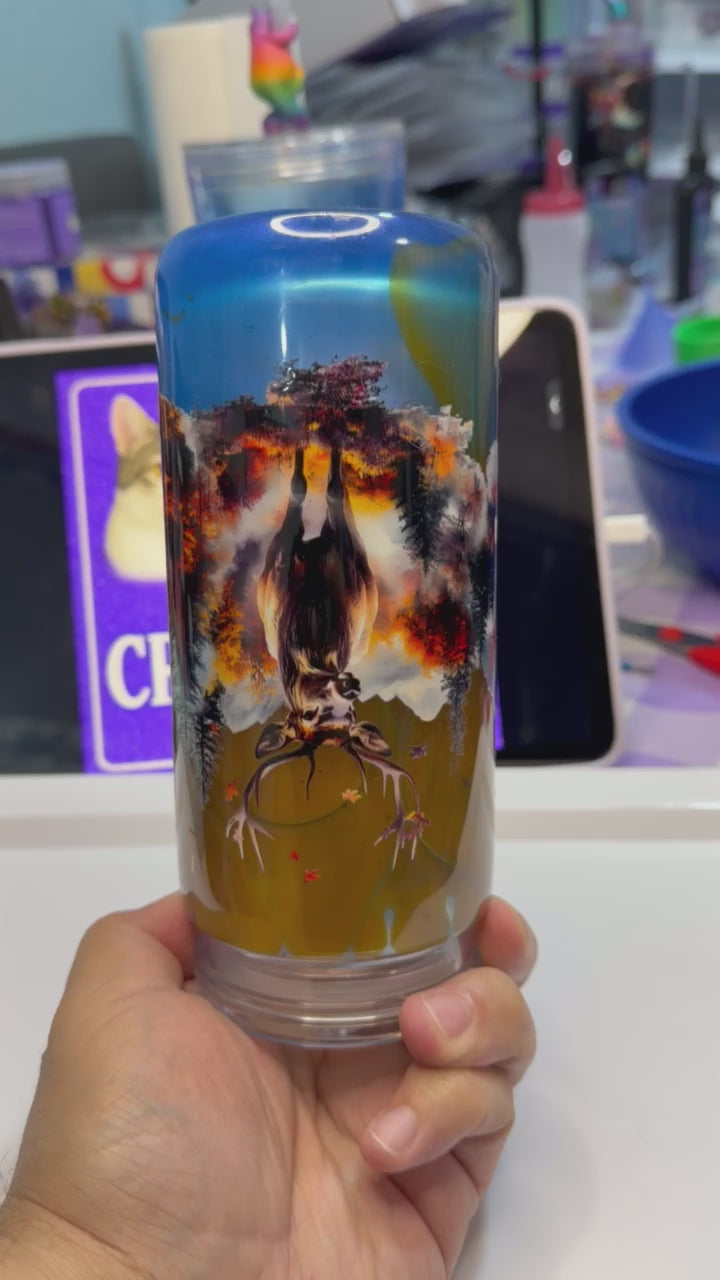 20 oz Hunting Buck lava tumbler