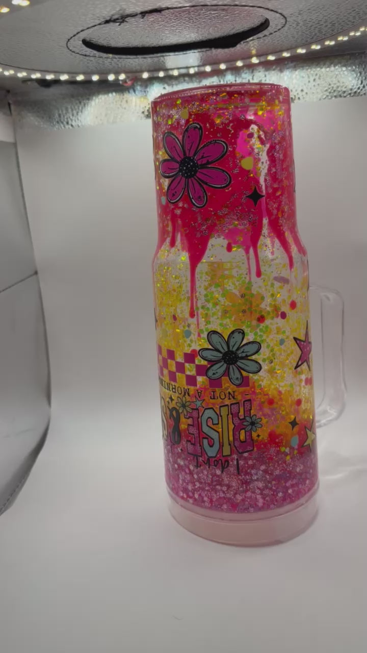 40 oz I Don’t Rise and Shine snow globe cup