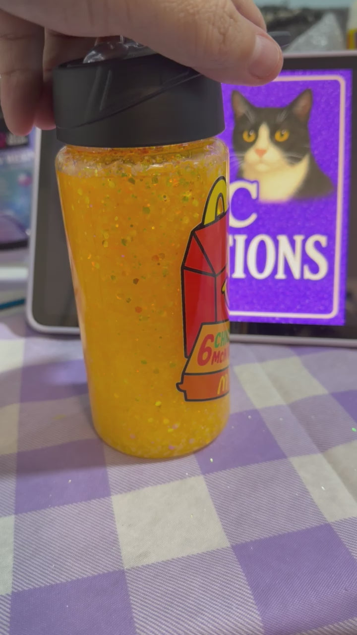 10 oz Suspect runs on Happy Meal snow globe cup